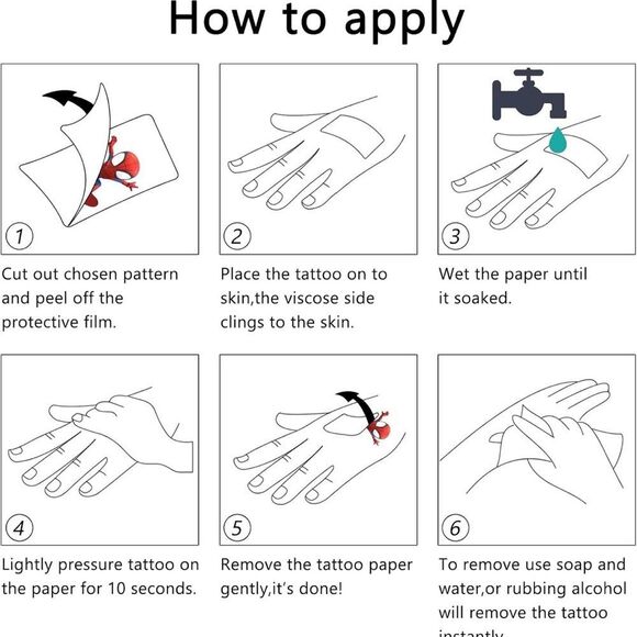 NWT (34) Spiderman Spidey Temporary Tattoos Kids Party Favors - Picture 10 of 10